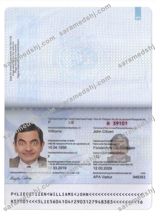 LIECHTENSTEIN passport